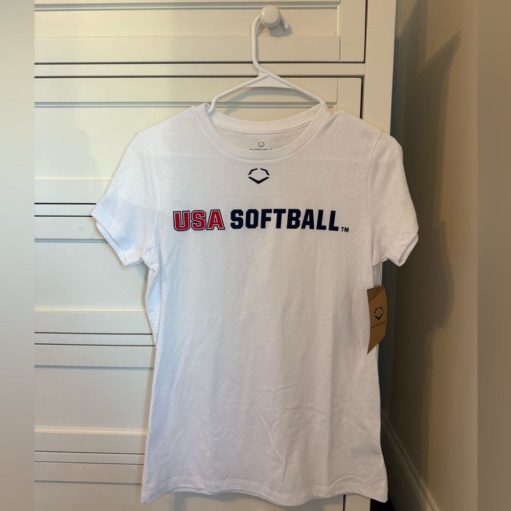Evosheid USA Softball White T-Shirt